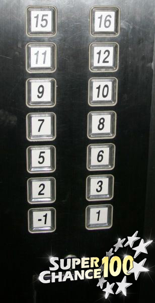 Photographie des étages d'un ascenseur en Chine.