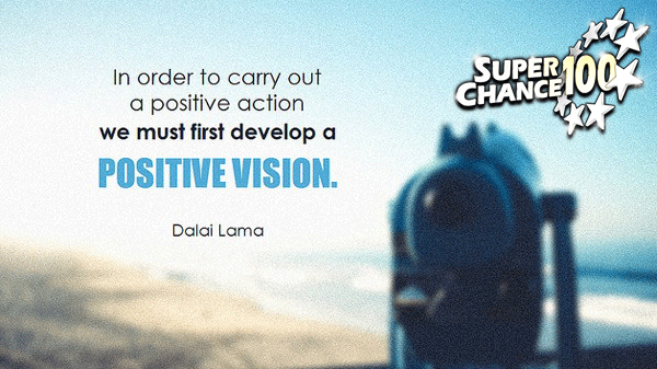 Citation du Dalaï Lama à propos de la pensée positive.