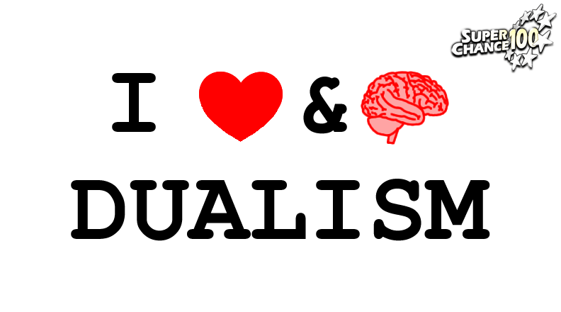 Image avec le message "I love dualism" avec des icônes.