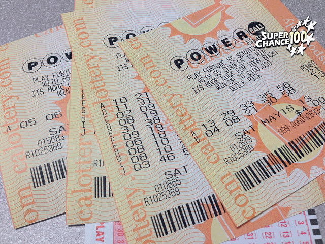 Tickets de Powerball. 