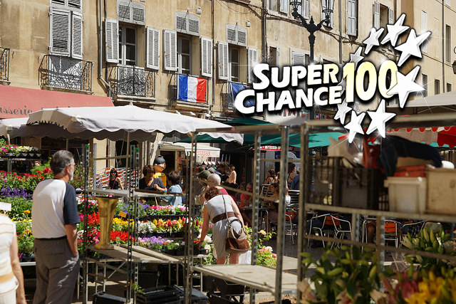 Photographie d'un marché à Aix en Provence.