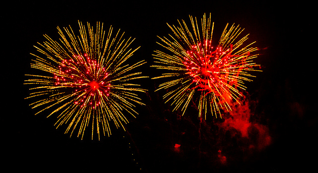 Un feu d'artifice pour la nouvelle année.